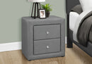 Nightstand With Storage Drawer, Upholstered, Transitional by HouseOfZazla