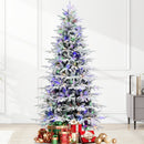 6FT Snow Flocked Artificial Christmas Tree with LED Lights