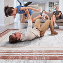 Marfi - 6' X 9' Bordered Area Rug - Brown / Ivory by HouseOfZazla