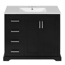 Bathroom Vanity With Sink, Soft Close Doors, Adjustable Shelf & 3 Drawers by HouseOfZazla