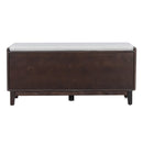 TREXM Boho Rattan Entryway Bench with Storage