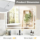 Defogging LED Bathroom Mirror with Memory Function and Anti-Fog by LJGDeals