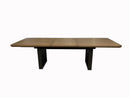 Double Pedestal Table Latte - Light Brown by HouseOfZazla