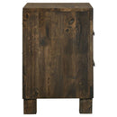 2 Drawer Nightstand - Brown Wood