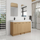 60" Double Sink Bathroom Vanity with Extra-Large Storage by HouseOfZazla