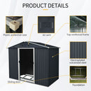 Outdoor Metal Storage Shed With Sliding Door And Foundation For Backyard, Patio, Lawn by HouseOfZazla