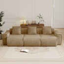 Deep Seat Modular 3 Seat Boneless Sofa with French Edge Piping
