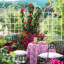 4 Pack Metal Garden Trellis 86.7" x 19.7" Rustproof Trellis for Climbing Plants Outdoor Flower Support White