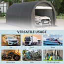 Outsunny - 10' x 16' Carport, Heavy Duty Portable Garage Storage Tent With Large Zippered Door, Anti-Uv Pe Canopy Cover For Car, Truck, Boat, Motorcycle, Bike, Garden Tools, Outdoor Work by HouseOfZazla