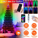 5.9FT 234Pcs LED Lights Collapsible Christmas Tree Light with Remote App Control IP65 Waterproof Customized Multi-Color Mode Timer Setting Work with A