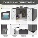 Campcraft Outdoor Storage Shed 10x14 FT with 3 Lockable Doors by HouseOfZazla