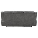 Conrad Upholstered Padded Arm Motion Sofa Grey