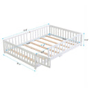 Solid Wood Floor Bed With Door And Fence For Children by HouseOfZazla