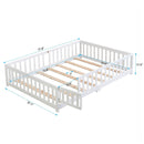 Solid Wood Floor Bed With Door And Fence For Children by Unique Piece Furniture