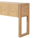 Geometric Carved Console Table With 3 Soft Close Drawers by HouseOfZazla