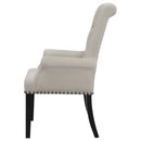 Norwich - Dining Arm Chair With Button Tufting And Rolled Top