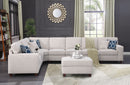 Ted - Sectional Sofa With Ottoman - Beige by HouseOfZazla
