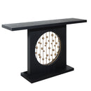 Console Table With Circular Art Decor For Living Room - Multi by HouseOfZazla