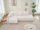 Jessica - Lamb Wool Sectional Sofa With Chaise, Versatile Configuration by HouseOfZazla