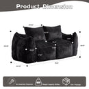 Giant Bean Bag Couch, Ultra Soft Fluffy Loveseat For Living Room by Unique Piece Furniture