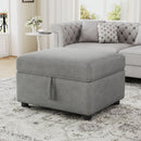Movable Storage Ottoman Footrest For Living Room by HouseOfZazla