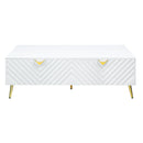 Gaines - High Gloss Coffee Table - White by HouseOfZazla