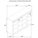 Gibbons - 6 Drawer Dresser With Ample Storage - Brown by HouseOfZazla