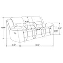 Sebring - 2 Piece Upholstered Reclining Sofa Set With Manual Recline - Gray by HouseOfZazla