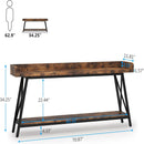 Extra Long Console Table For Living Room - Rustic Brown by HouseOfZazla