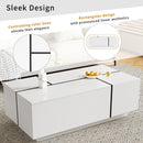 Extendable Coffee Table With 2 Hidden Storage Space And 2 Drawers For Living Room
