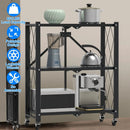 3-Tier Foldable Storage Shelf With Wheels by LJGDeals