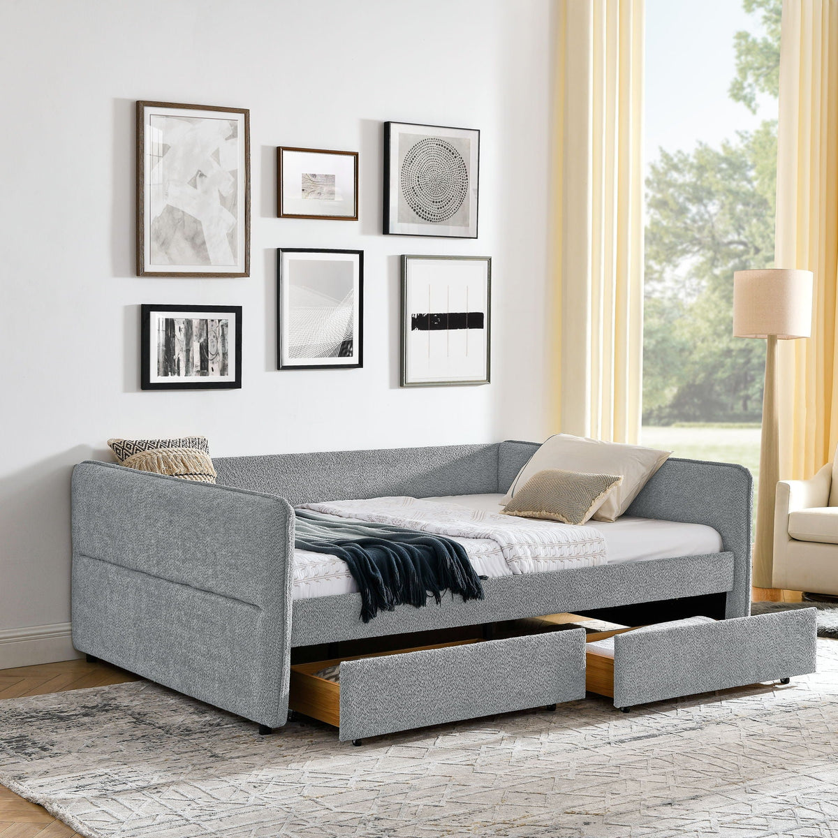 Upholstered Daybed & 2 Drawers, photo 8 of 17