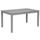 6 Pieces Kitchen Dining Set, Rectangular Wooden Dining Table With 4 Upholstered Chairs And A Bench