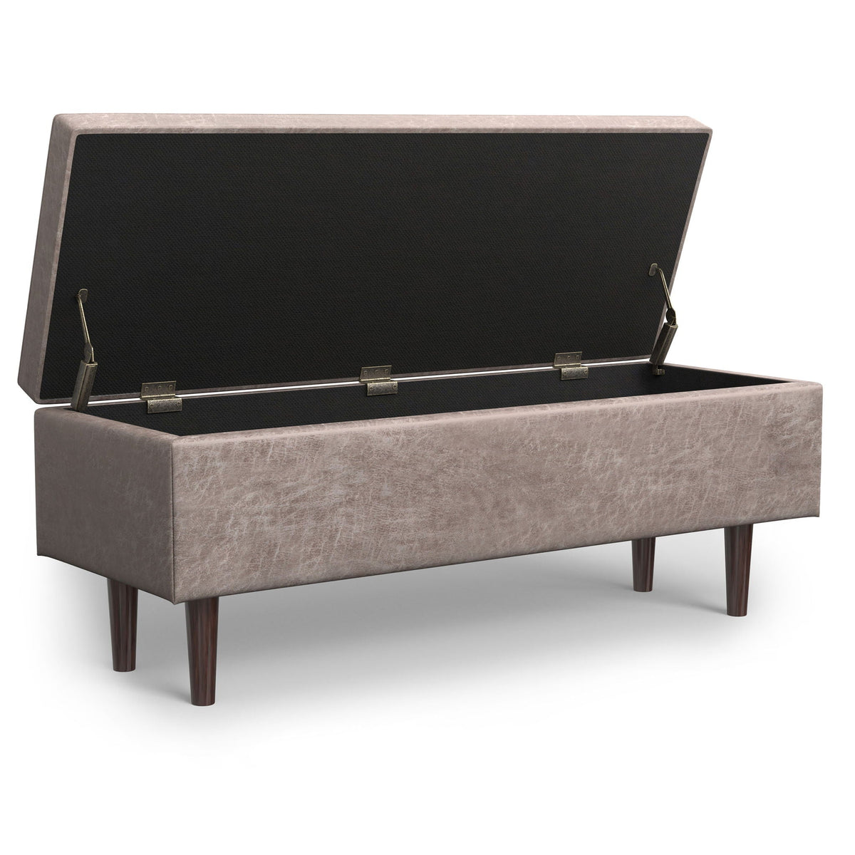 Shay - Large Square Coffee Table Storage Ottoman Mid-Century Style, photo 24 of 40