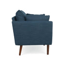Luminate Upholstered Fabric Club Chair with Tapered Legs and 2 Accent Pillows