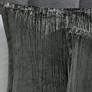 Turin 7 Piece Charcoal Crinkle Velvet Comforter Ensemble