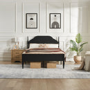 Elegant Bedroom Centerpiece Queen Bed with Padded Headboard Insert