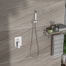 Modern Dual Shower Head System With 16" Ceiling Mount Finish, Stainless Steel And Brass by HouseOfZazla