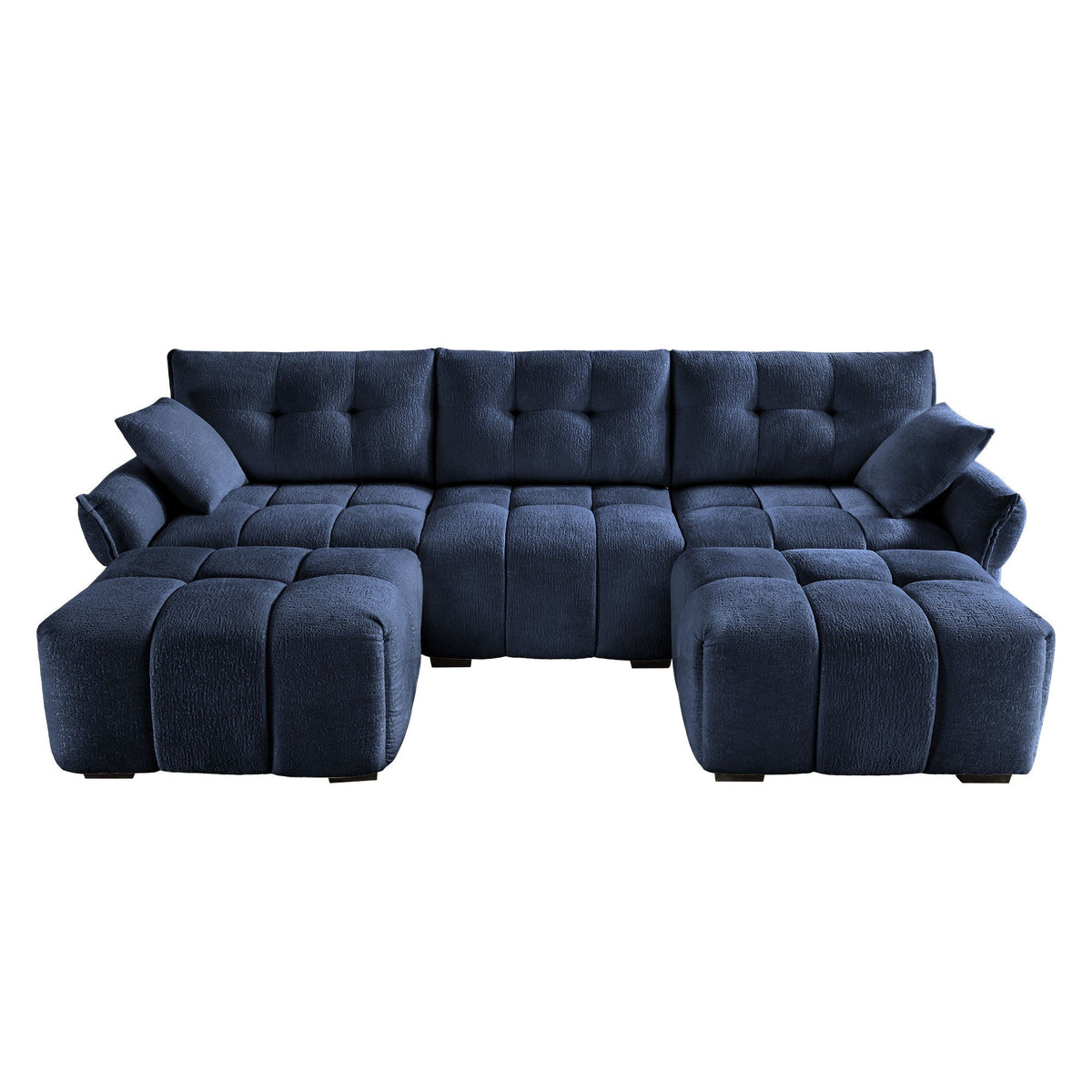 Sofa Set With Ottoman And Pillows, Textured, High Resilience Cushions, photo 31 of 40