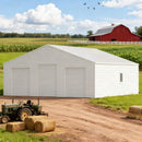 [39X39FT] Extra-Large Heavy-Duty Galvanized Steel Barn Building Shed With 3 Rolling Door Garages (SAK10234) by SAKSBY WHOLESALE