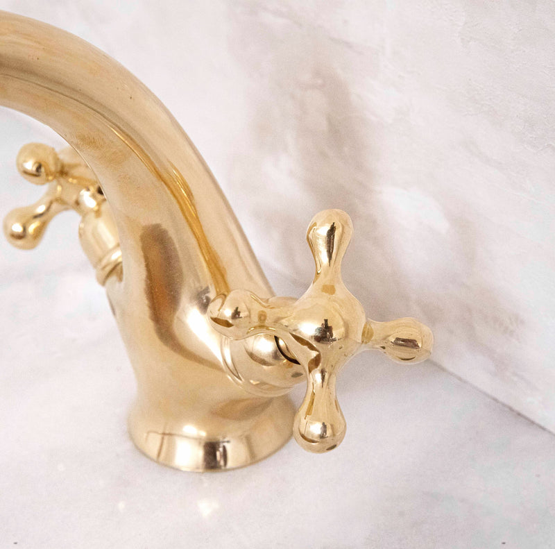 Unlacquered Brass Bath Vanity Faucet - BRASSMA