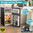 3.2 Cu. Ft Compact Mini Fridge with 5 Temperature Settings by DirectDeals