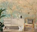 Vintage Florals on grunge Wallpaper Peel and Stick