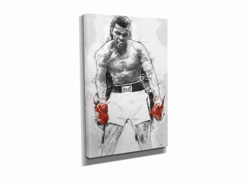 Muhammad Ali Art Poster Boxing The Greatest Hand Made Posters Canvas Framed Print Wall Kids Art Man Cave Gift Home Decor