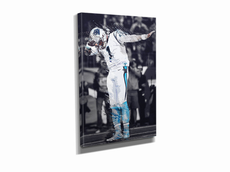 Cam Newton Dab Celebration Poster Carolina Panthers Football Hand Made Posters Canvas Print Kids Wall Art Man Cave Gift Home Decor