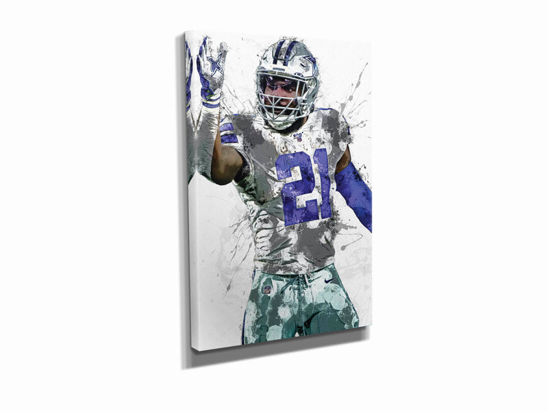 Ezekiel Elliot Poster Dallas Cowboys Football Hand Made Posters Canvas Print Kids Wall Art Home Man Cave Gift Decor