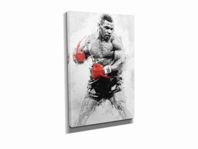 Mike Tyson Poster Boxing Painting Hand Made Posters Canvas Print Wall Art Man Cave Gift Home Decor