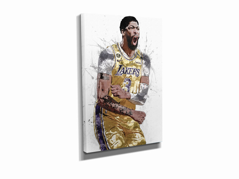 Anthony Davis Poster Los Angeles Lakers Basketball Painting Hand Made Posters Canvas Print Kids Wall Art Man Cave Gift Home Decor