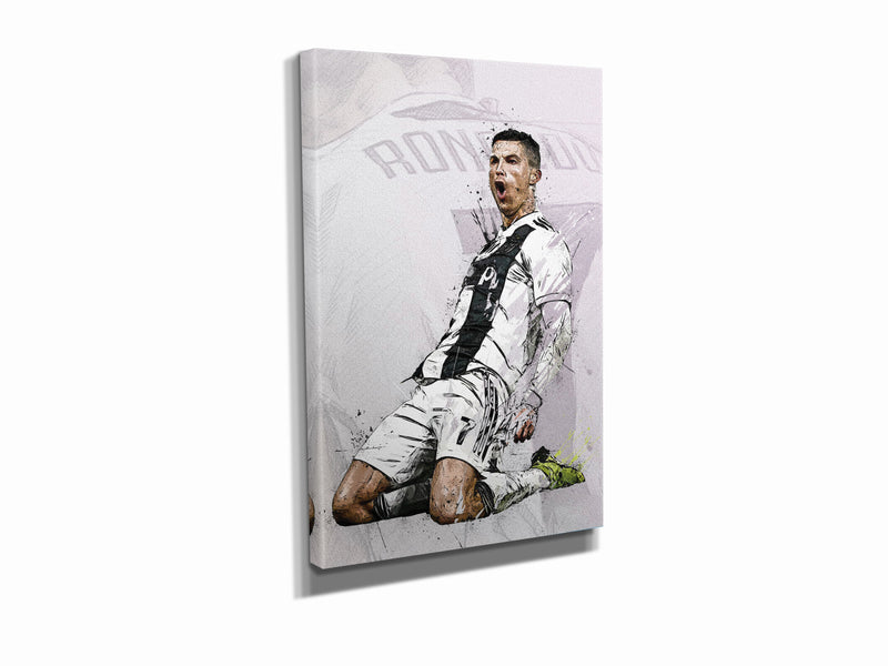 Cristiano Ronaldo Poster Celebration Soccer Player Juventus Hand Made Posters Canvas Print Wall Art Home Decor