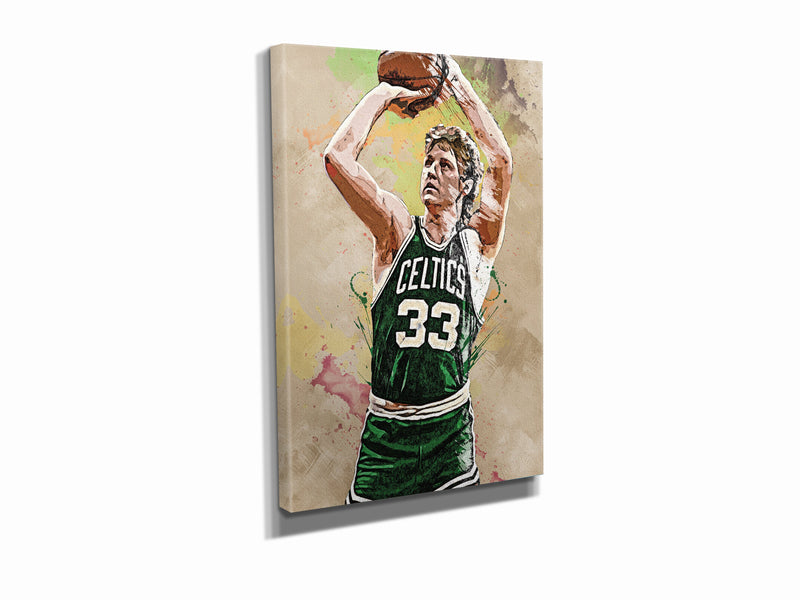 Larry Bird Poster Boston Celtics Basketball Painting Hand Made Posters Canvas Print Wall Kids Art Man Cave Gift Home Decor